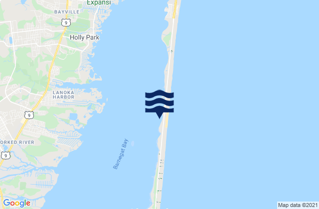 Mapa de mareas Island Beach, United States