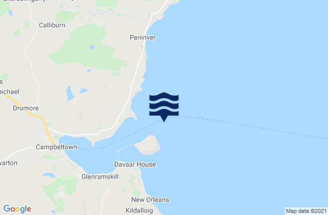 Mapa de mareas Island Davaar, United Kingdom