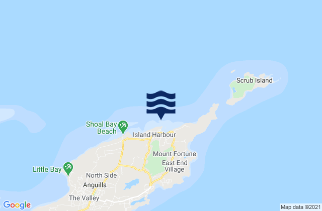 Mapa de mareas Island Harbour, Anguilla