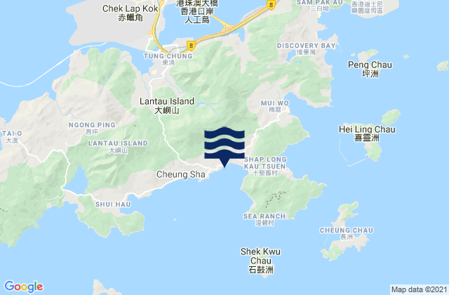 Mapa de mareas Islands District, Hong Kong