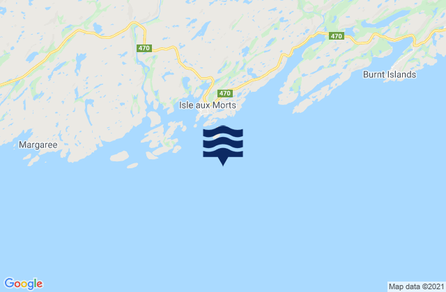 Mapa de mareas Isle Aux Morts, Canada