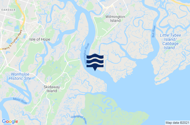 Mapa de mareas Isle Of Hope Skidaway River, United States