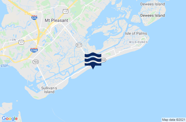Mapa de mareas Isle Of Palms Pier, United States