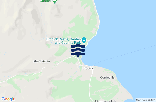 Mapa de mareas Isle of Arran, United Kingdom