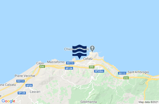 Mapa de mareas Isnello, Italy