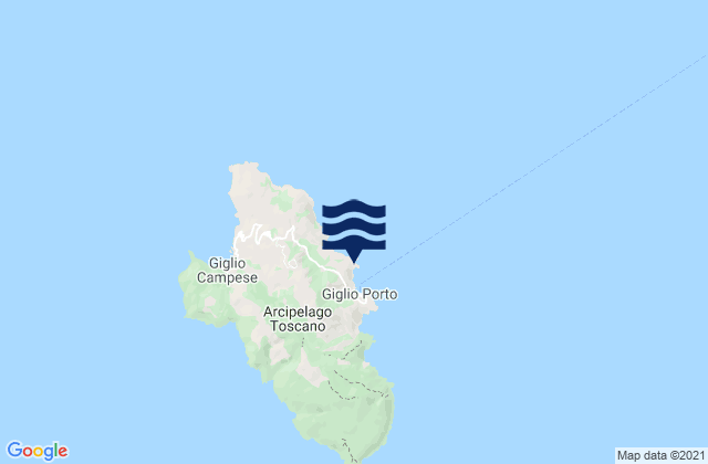 Mapa de mareas Isola del Giglio, Italy