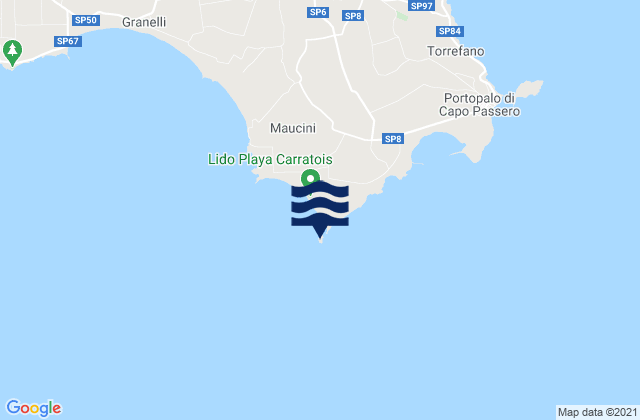 Mapa de mareas Isola delle Correnti Lighthouse, Italy