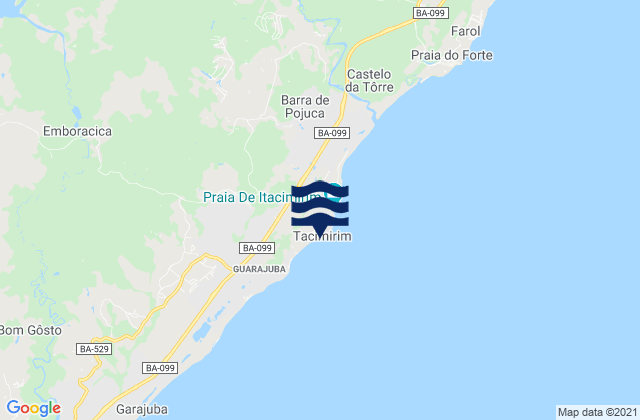 Mapa de mareas Itacimirim, Brazil