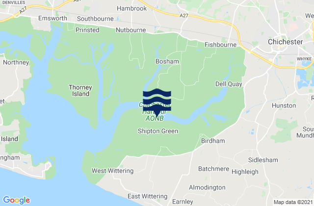 Mapa de mareas Itchenor, United Kingdom