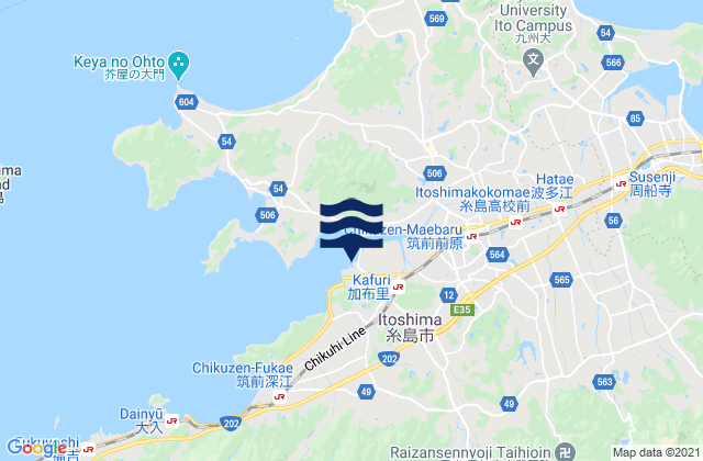 Mapa de mareas Itoshima-shi, Japan