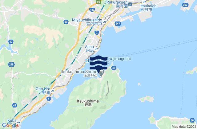 Mapa de mareas Itukusima, Japan