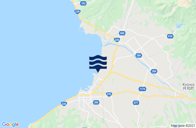 Mapa de mareas Iwanai-gun, Japan