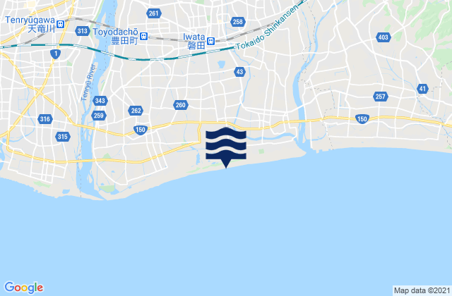 Mapa de mareas Iwata, Japan
