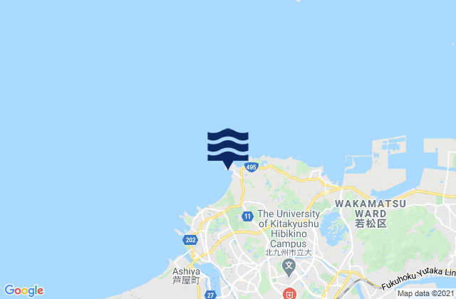 Mapa de mareas Iwaya, Japan