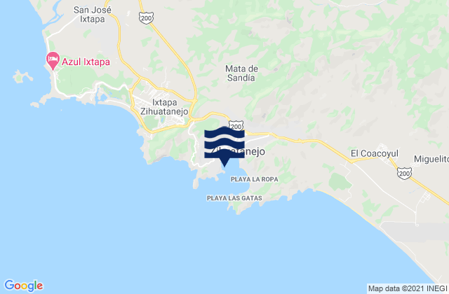 Mapa de mareas Ixtapa-Zihuatanejo, Mexico