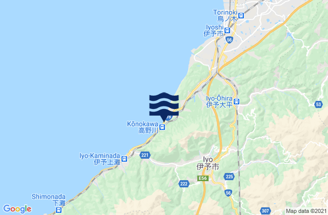 Mapa de mareas Iyo-shi, Japan