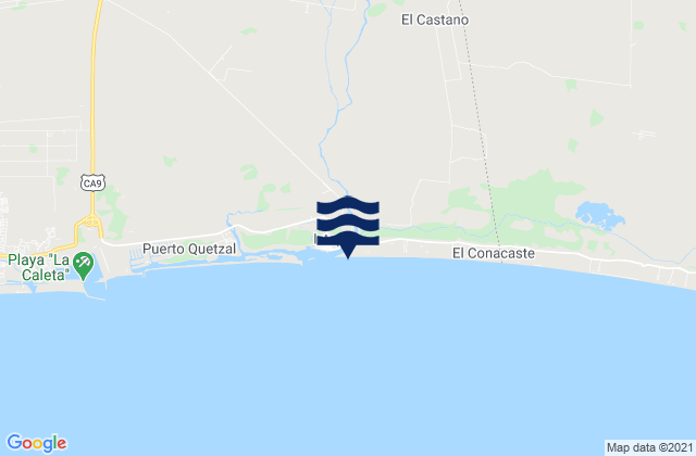 Mapa de mareas Iztapa, Guatemala