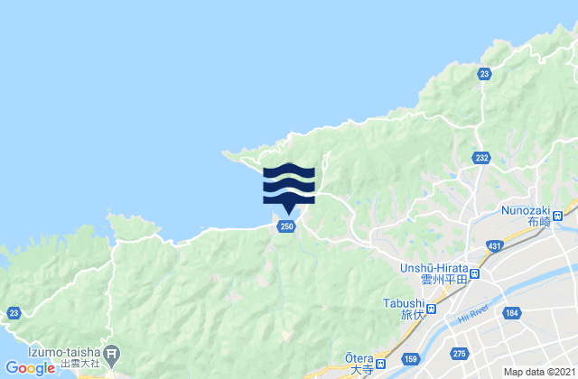 Mapa de mareas Izumo, Japan