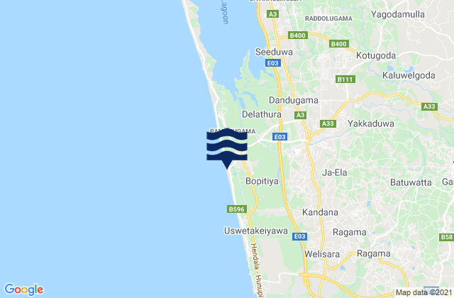 Mapa de mareas Ja Ela, Sri Lanka