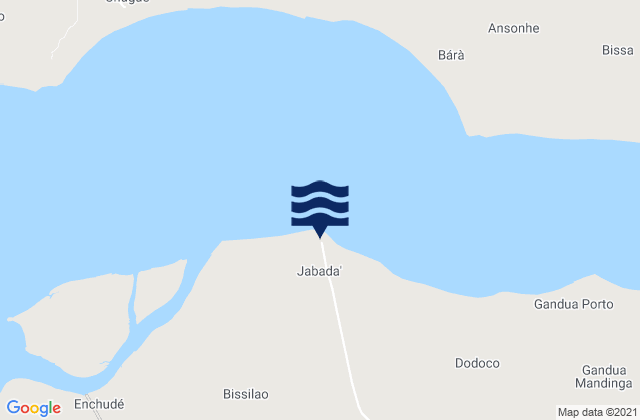 Mapa de mareas Jabada Geba River, Guinea-Bissau