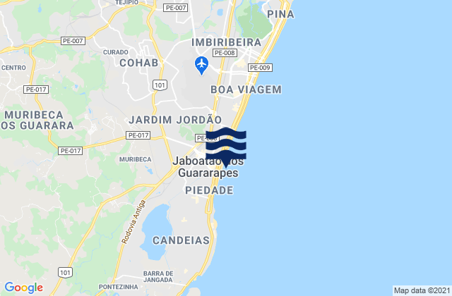 Mapa de mareas Jaboatão dos Guararapes, Brazil