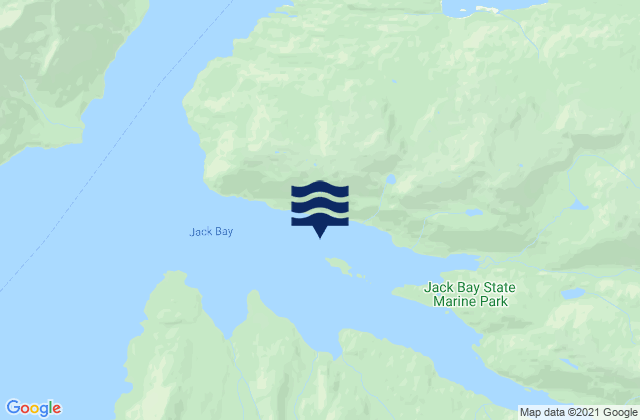 Mapa de mareas Jack Bay, United States