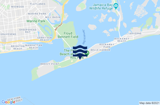 Mapa de mareas Jacob Riis Park Queens, United States