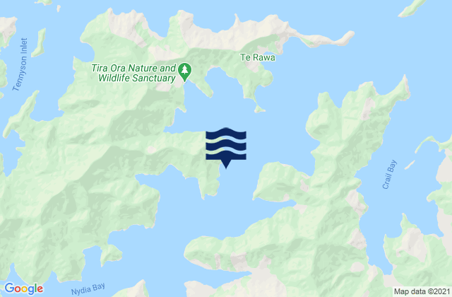 Mapa de mareas Jacobs Bay, New Zealand