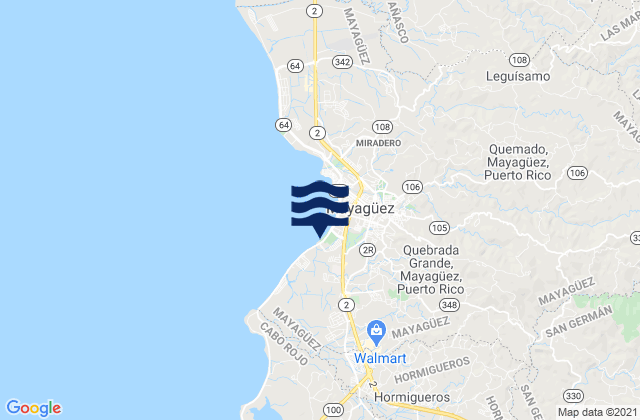 Mapa de mareas Jaguitas Barrio, Puerto Rico