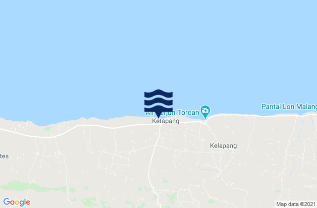 Mapa de mareas Jalgung, Indonesia
