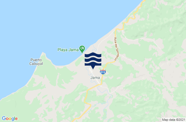 Mapa de mareas Jama, Ecuador