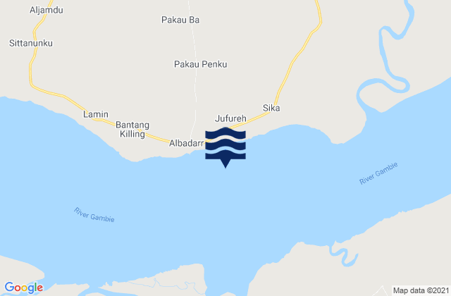 Mapa de mareas James Island, Gambia