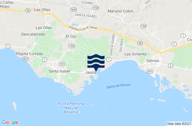 Mapa de mareas Jauca, Puerto Rico