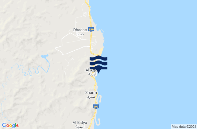 Mapa de mareas Jazīrat al Ghubbah, United Arab Emirates