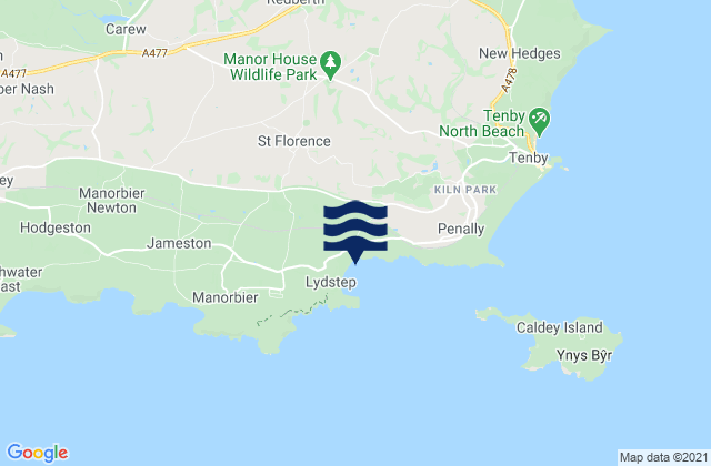 Mapa de mareas Jeffreyston, United Kingdom