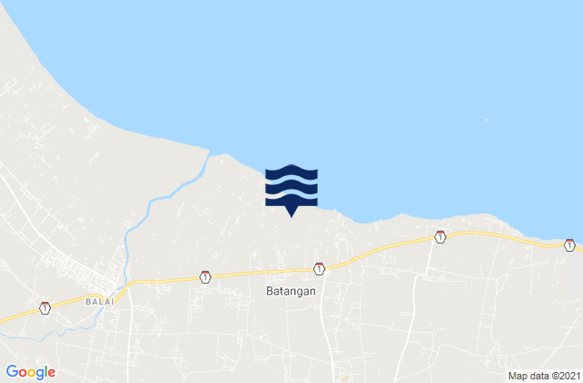 Mapa de mareas Jembangan, Indonesia