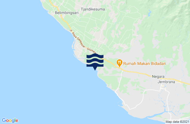 Mapa de mareas Jembrana Subdistrict, Indonesia