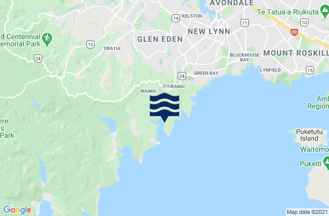 Mapa de mareas Jenkins Bay, New Zealand