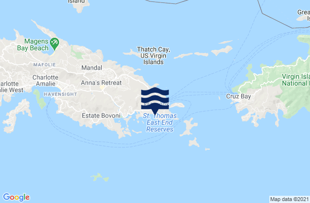 Mapa de mareas Jesters Island, U.S. Virgin Islands