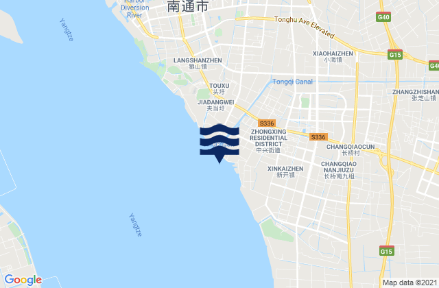 Mapa de mareas Jiangzao, China