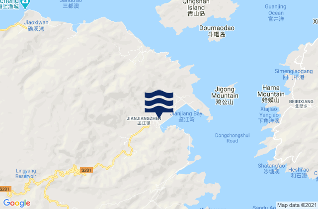 Mapa de mareas Jianjiang, China