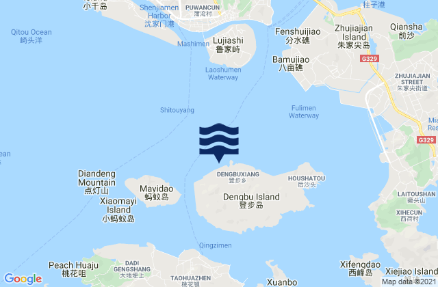 Mapa de mareas Jiguan, China