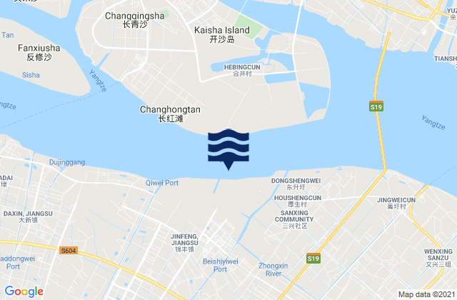 Mapa de mareas Jinfeng, China
