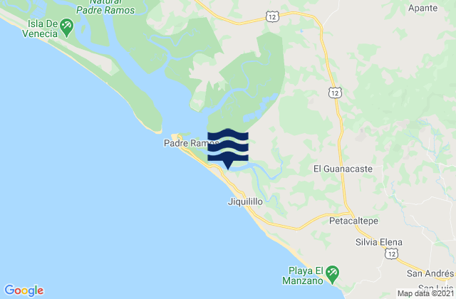 Mapa de mareas Jiquilillo, Nicaragua