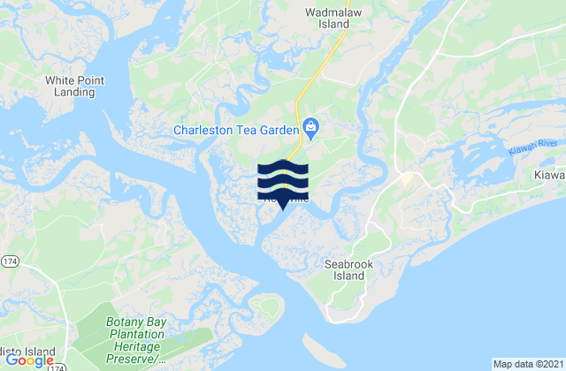 Mapa de mareas Johns Island (Church Creek), United States