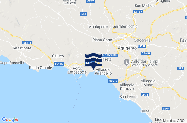Mapa de mareas Joppolo Giancaxio, Italy