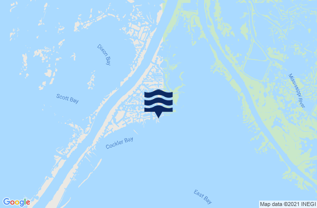 Mapa de mareas Joseph Bayou, United States