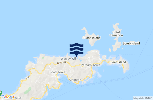 Mapa de mareas Josiahs Bay, U.S. Virgin Islands