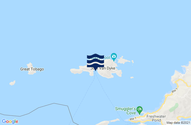 Mapa de mareas Jost Van Dyke Island, British Virgin Islands