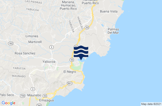 Mapa de mareas Juan Martín Barrio, Puerto Rico